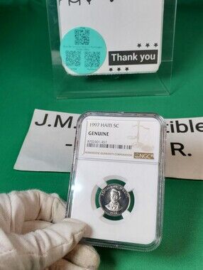 1997 haiti 5 centimes - ngc graded genuine | charlemagne péralte